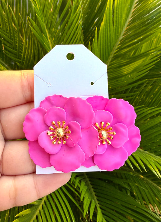 Jumbo floral studs