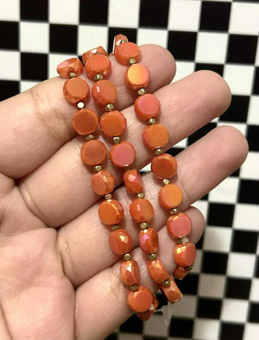 Orange beaded bracelet set