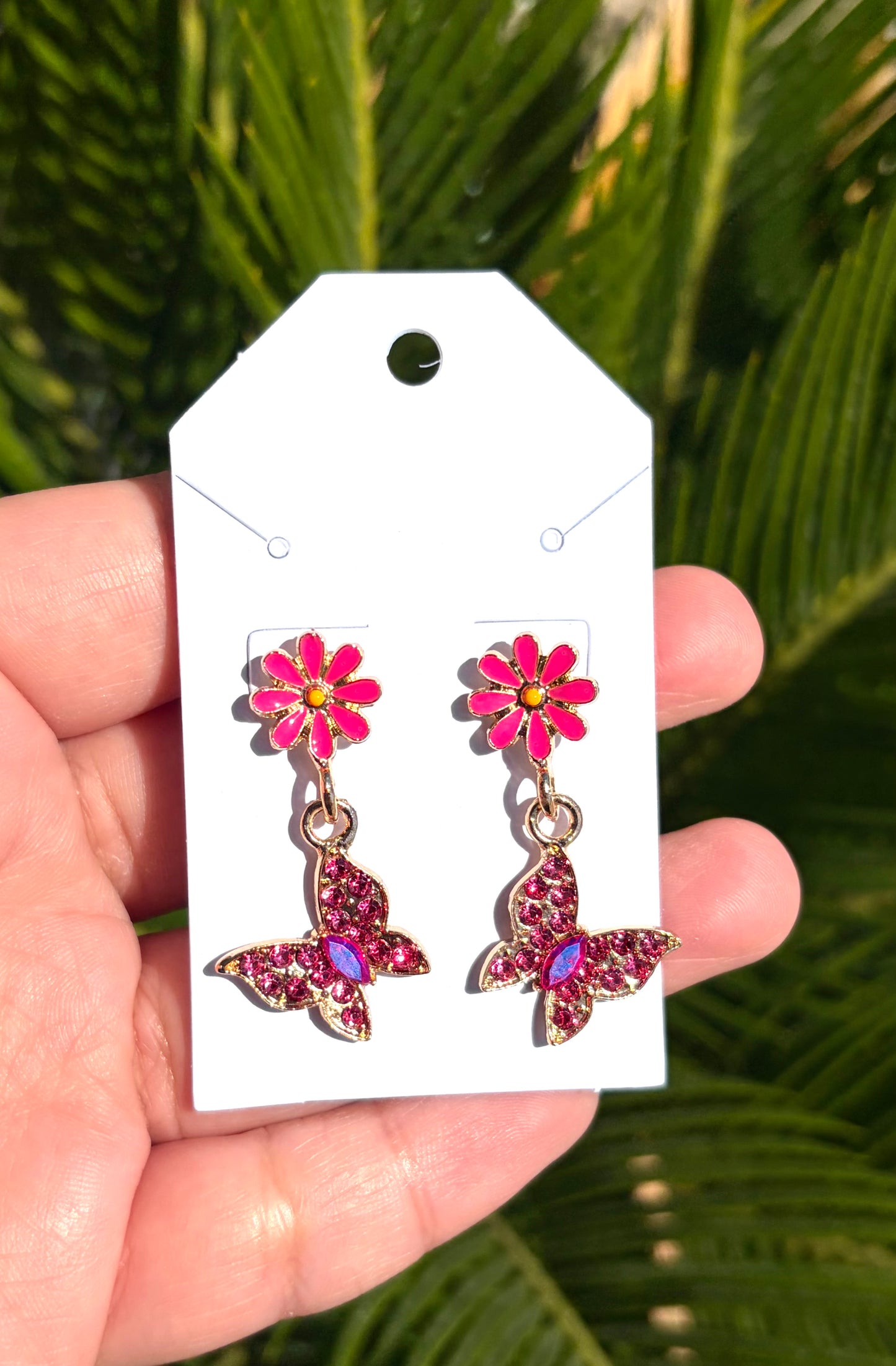 Butterfly dangle earrings
